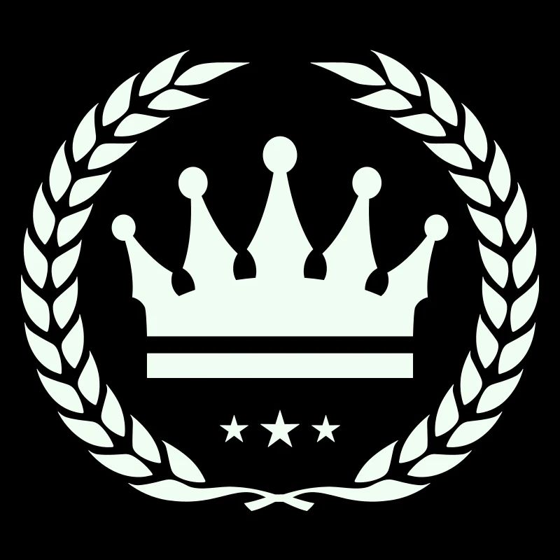 Crown Foliage Emblem Design
