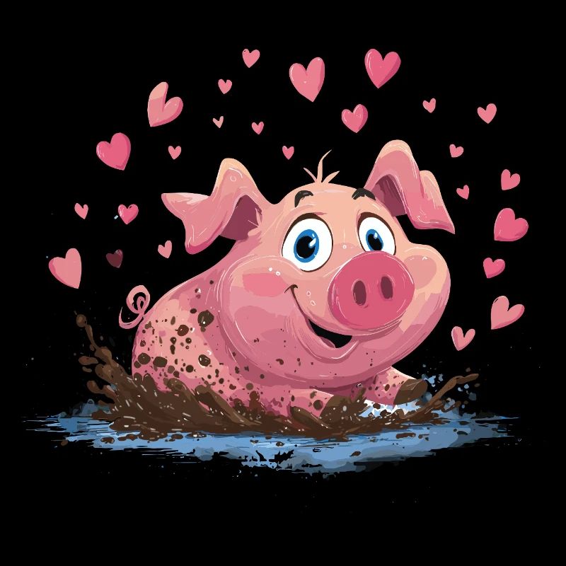 Schweinchen im Schlammherz