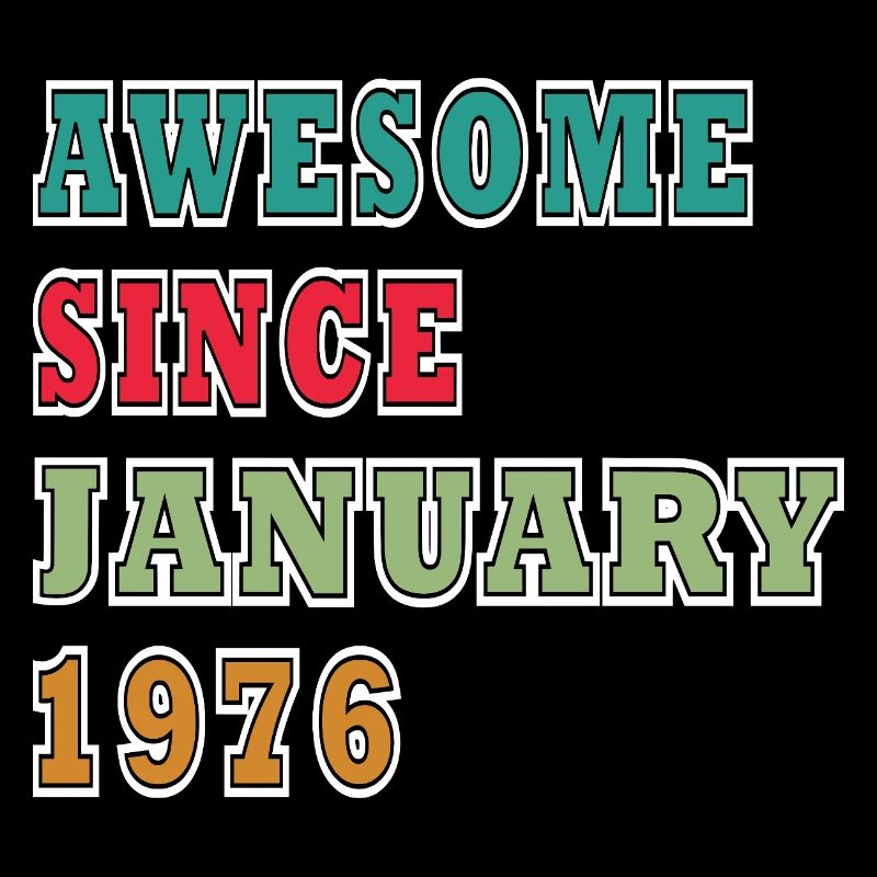 Geburtstag Januar 1976 Geschenk Vintage Limited