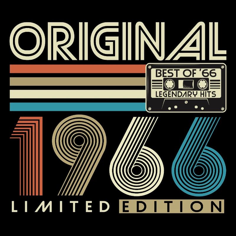 60e anniversaire 1966 Vintage Born Retro