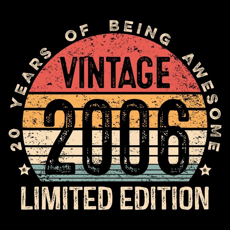 Vintage 2006 Limited Edition 20-Year-Old 20th Bday