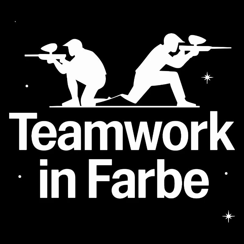 Travail d’équipe dans l’équipe de paintball en couleur pour s’amuser