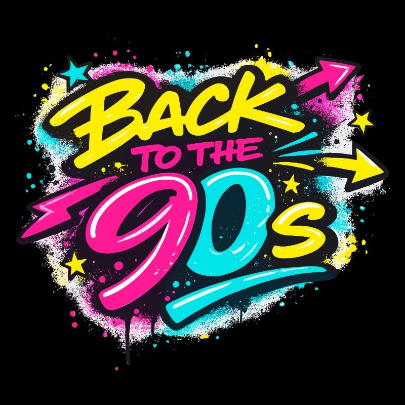 Back to the 90s Neon Graffiti