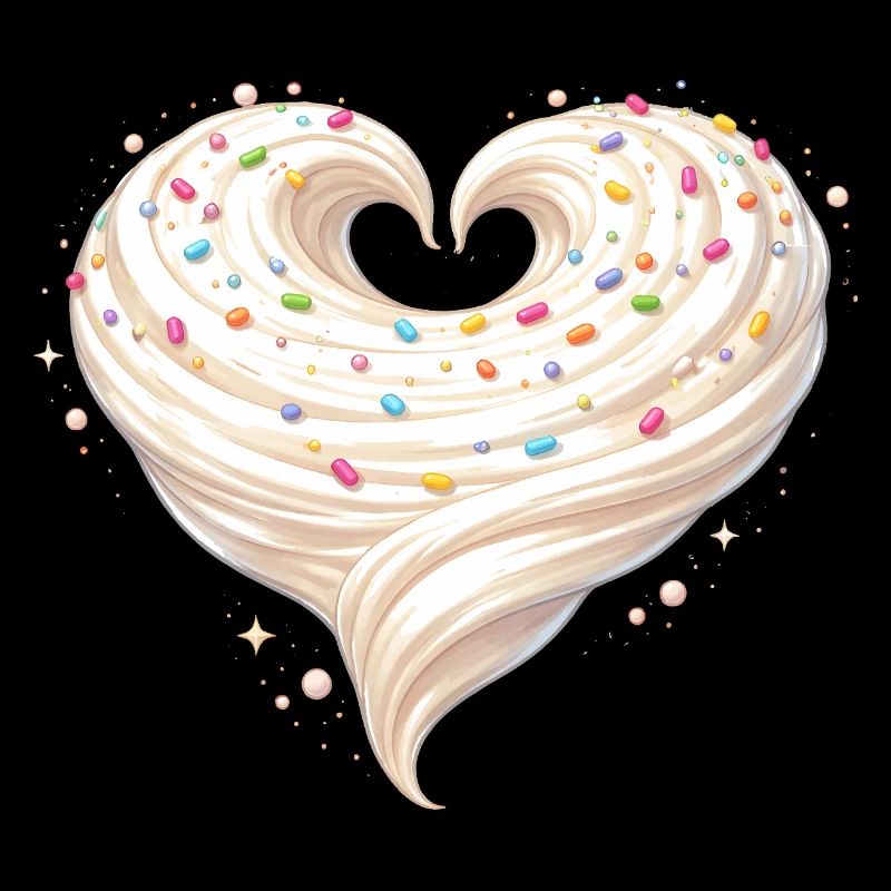 Sahne Herz Backen Süßes Design