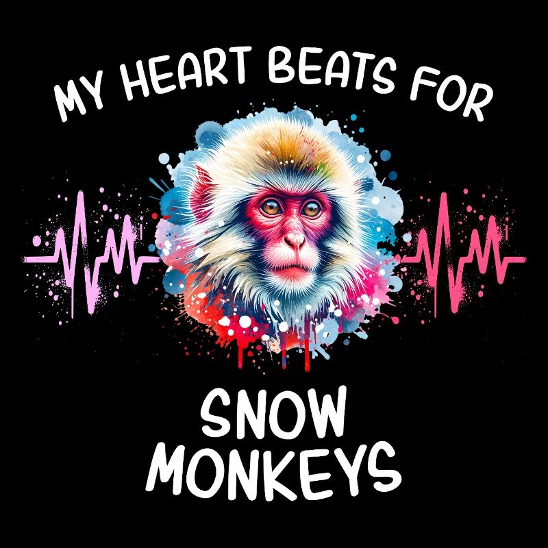 Snow Monkey Heart Line