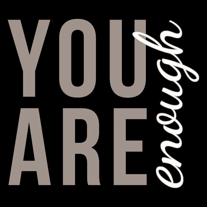 Tu es assez de typographie en élégant taupe