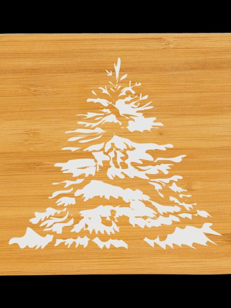 schneebedeckter Christbaum oder Tannenbaum