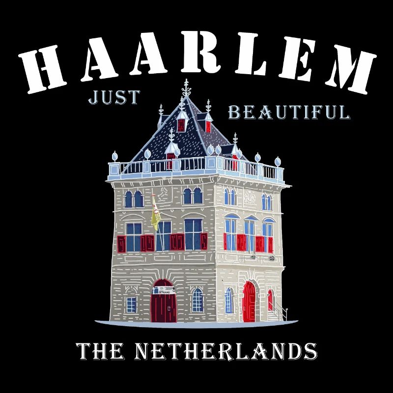 Haarlem Facade De Waag, Netherlands Hand Drawing