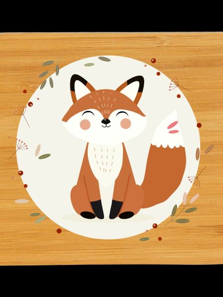 Smiling Fox – Playful Nature Illustration