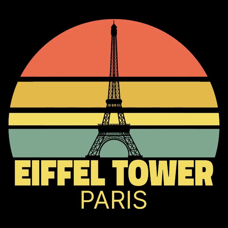Eiffelturm Paris Retro Silhouette