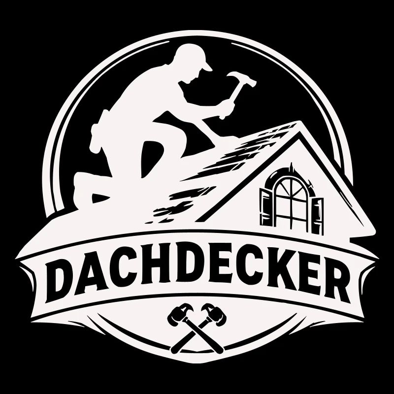Dachdecker Handwerk Logo Motiv
