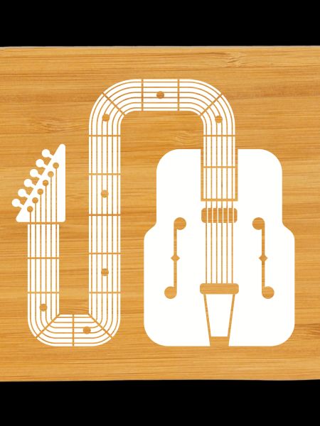 Abstract Shape Retro Guitar