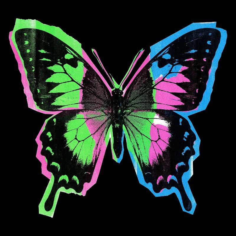 Papillon rétro vintage