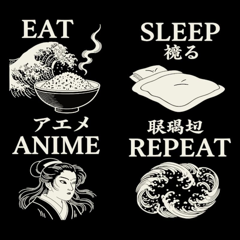MANGER DORMIR ANIME RÉPÉTER