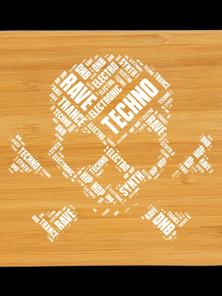 Techno Skull Wordcloud