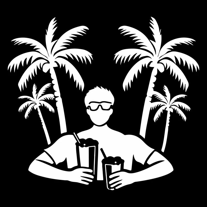 Urlauber Drinks Party Palmen