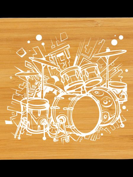 Drum Kit Line Art