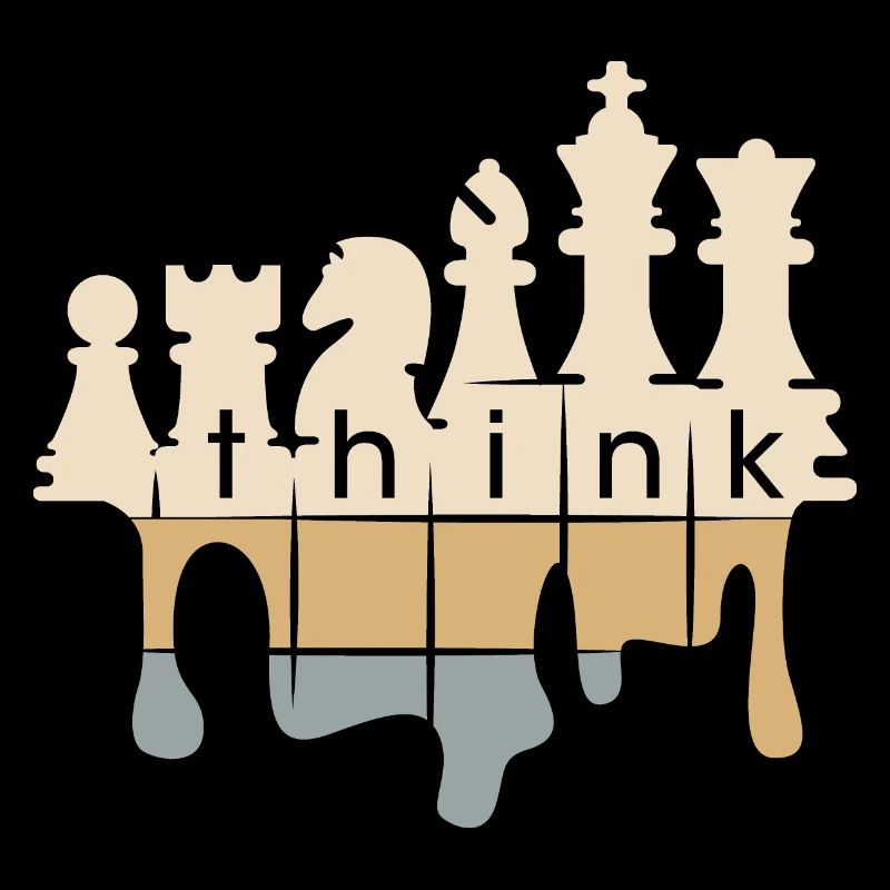 Chess retro graffiti penser pièces d’échecs icône