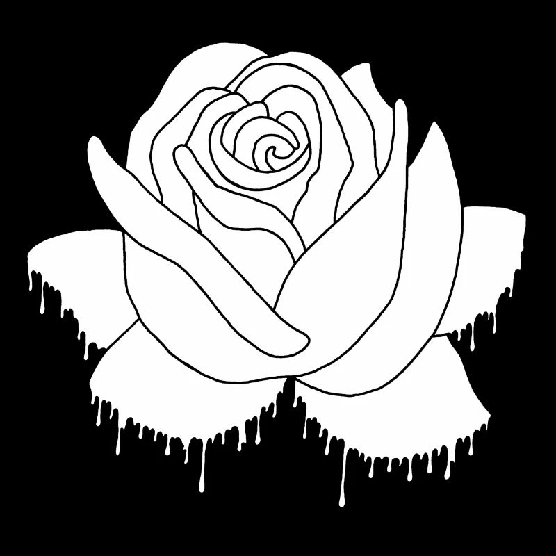 Graffiti d'une rose blanche