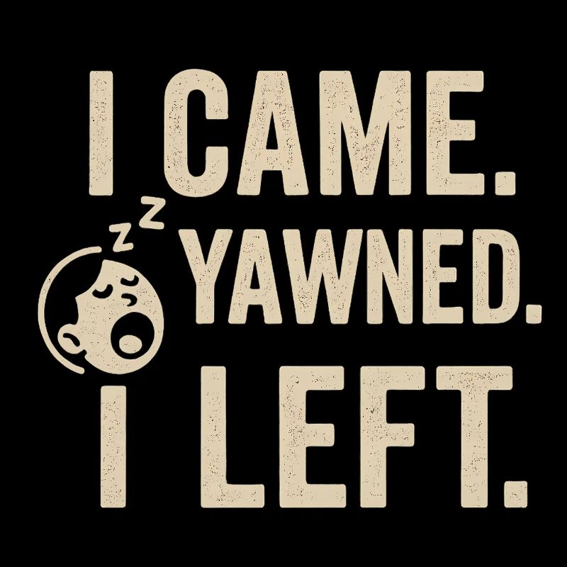 Sleepy Yawn Left Tee Design