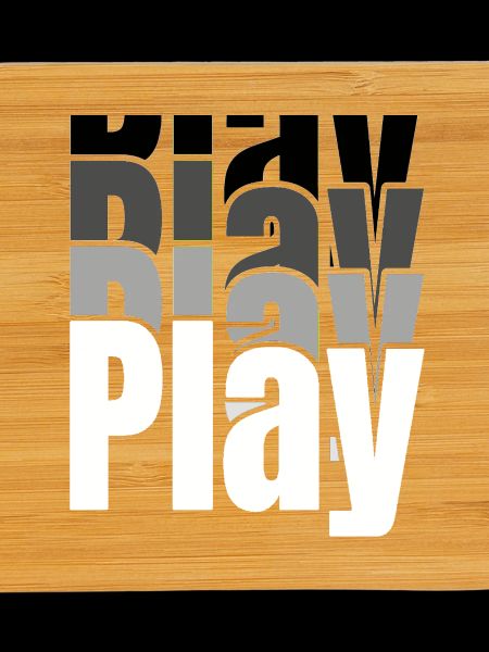 Overlapping Play Typography