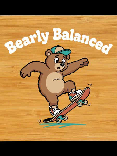 Bear on skateboard