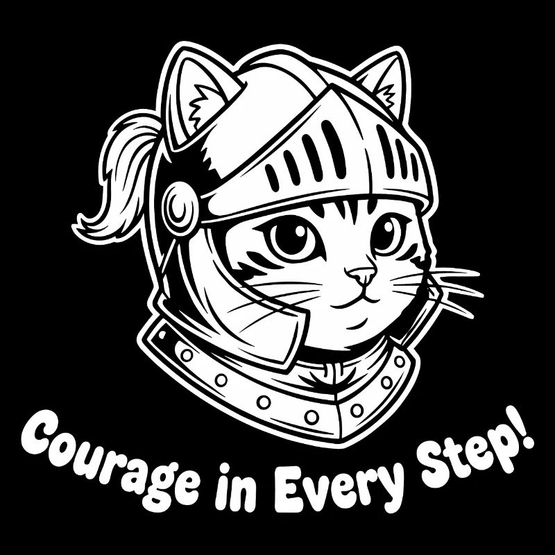Cat Knight Courage in Every Step