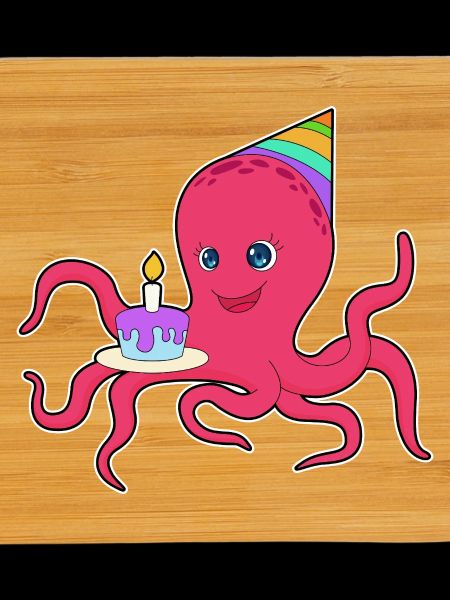 Gâteau d’anniversaire pieuvre