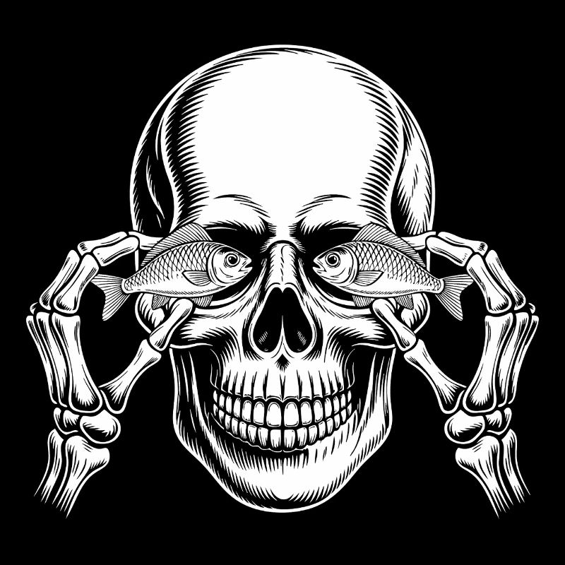 Skull with Fish Eyes