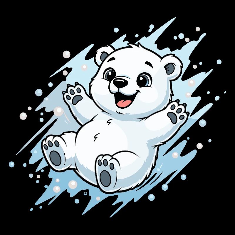 Fröhlicher Polarbär Spritzer