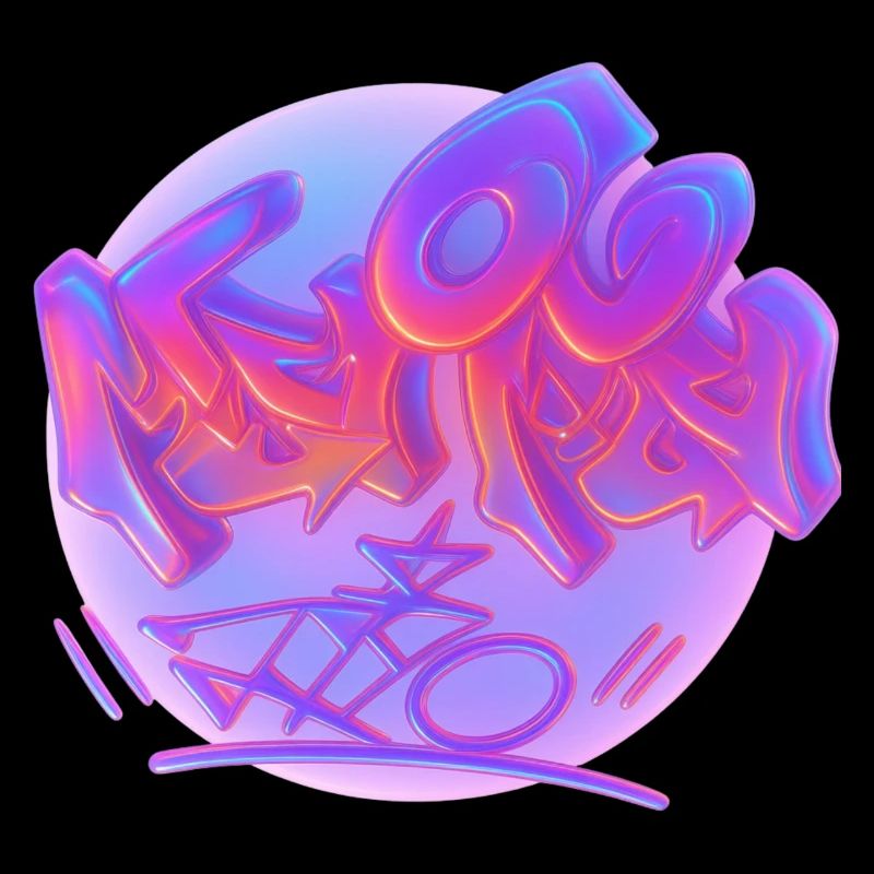 Neon Love Graffiti Kugel