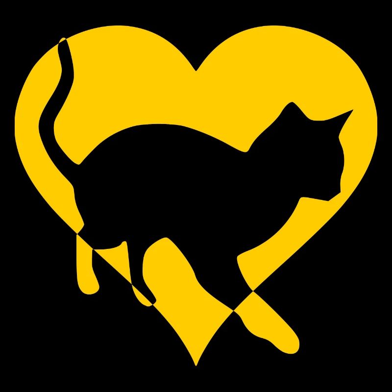 Chat chat minou cadeau coeur