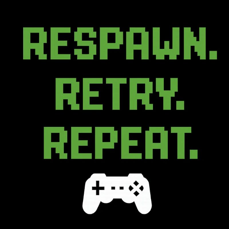 Respawn. Retry. Repeat. – Gaming Pixel Design
