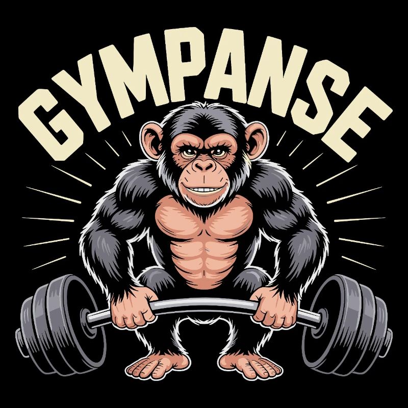 Motif de musculation Gymchimp