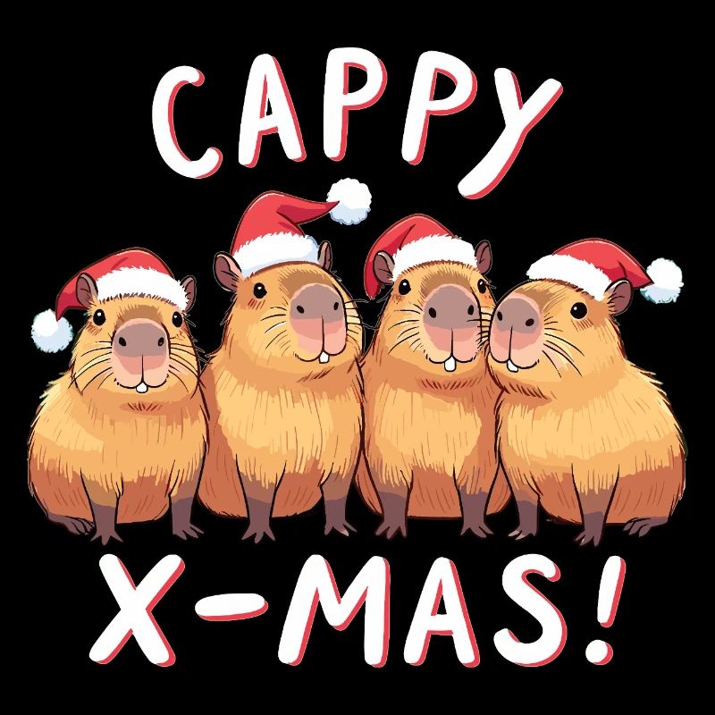 Cappy Noël de Noël drôle de capybara