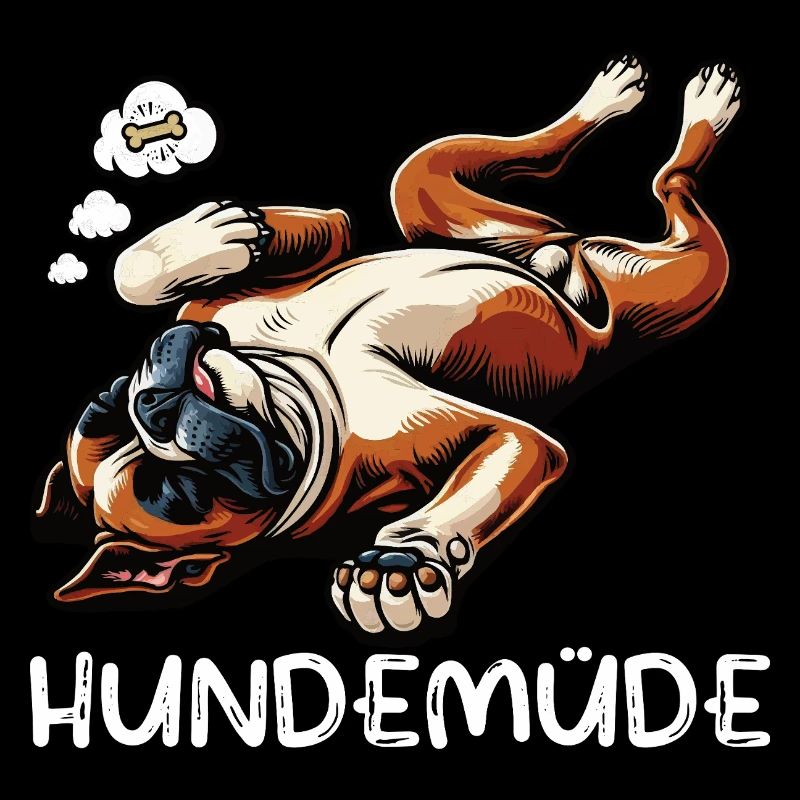 Hundemüde Boxer Boxerhalter Boxerhund Boxerhunde