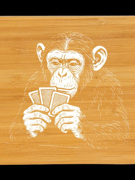 Chimp playing Cards