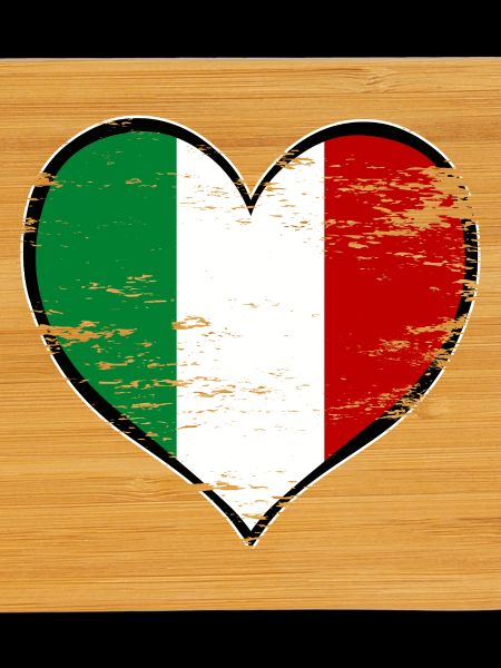 Italy Heart Flag Used