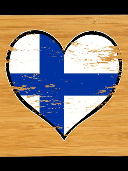 Finland heart flag used