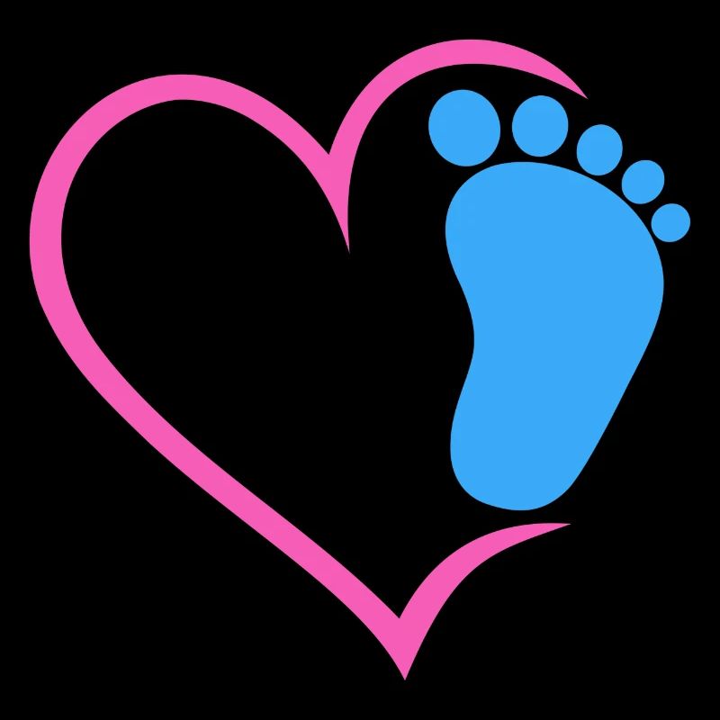 Coeur bébé empreinte naissance grossesse garçon