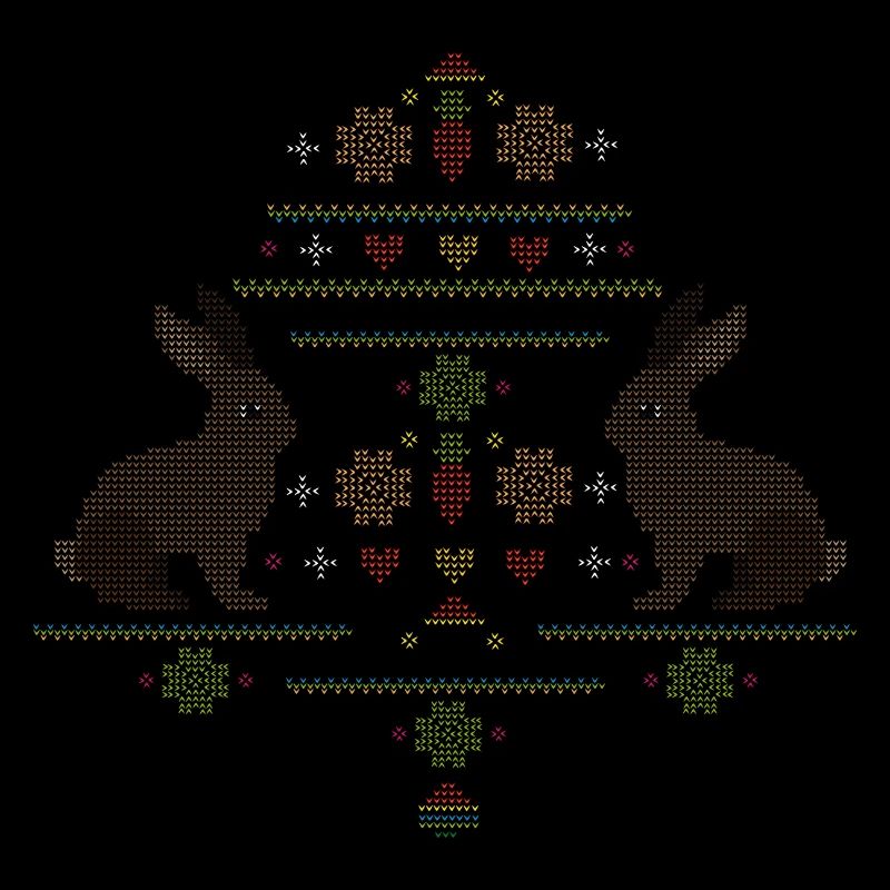 Easter motifs in knitting pattern style for Easter