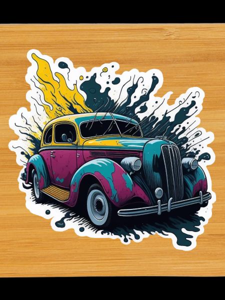Farbiger Oldtimer Spritzer
