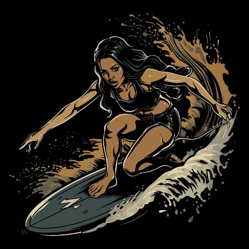 Graphique du surfeur