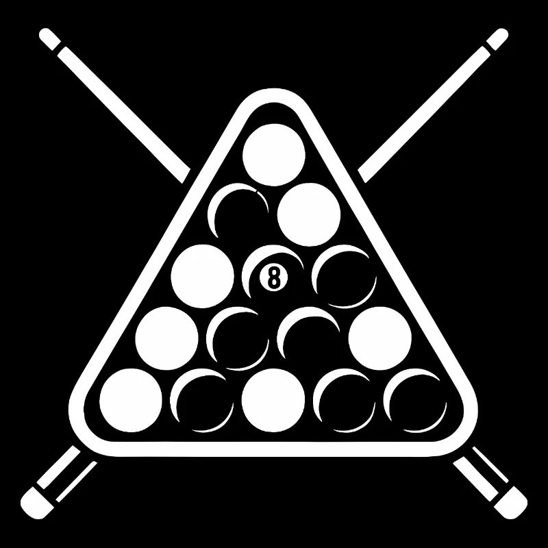 Huit boules, support de billard, cadeau pour joueur de billard