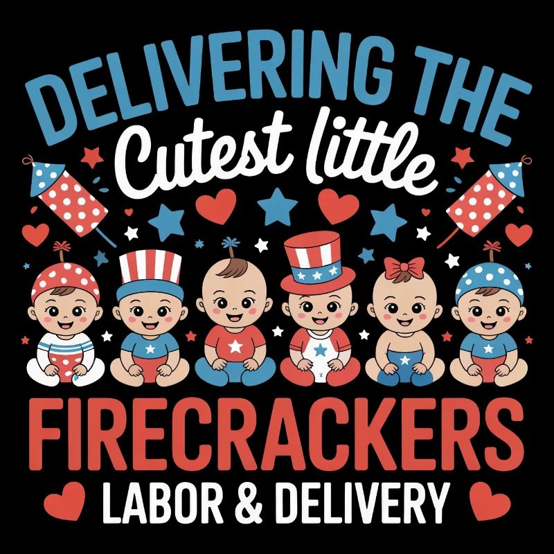 Labor &amp; Delivery Firecrackers Independence Day