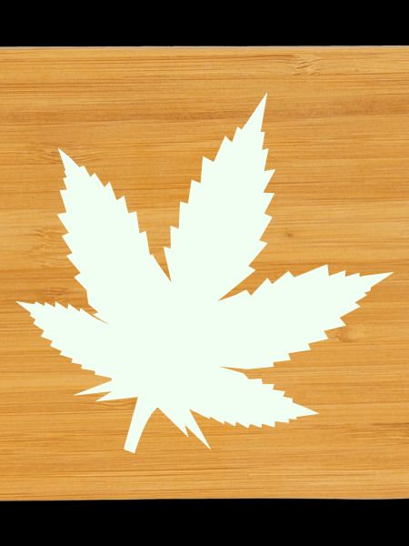 Cannabis Blatt Silhouette Mint