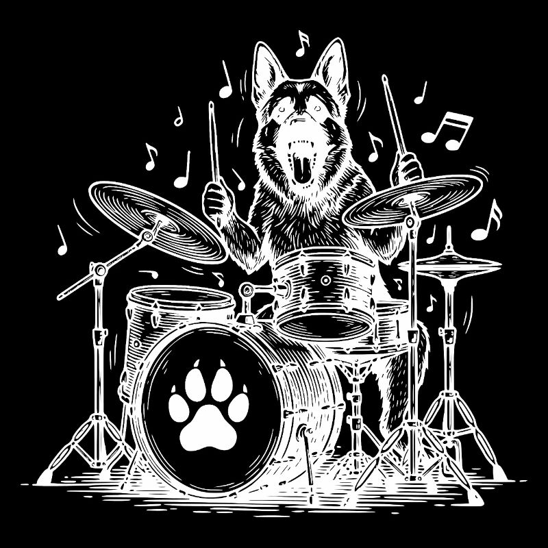 German Shepherd Drummer