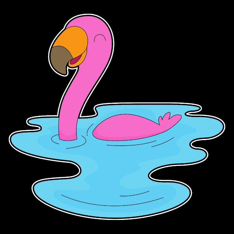 Flamingo Schwimmen