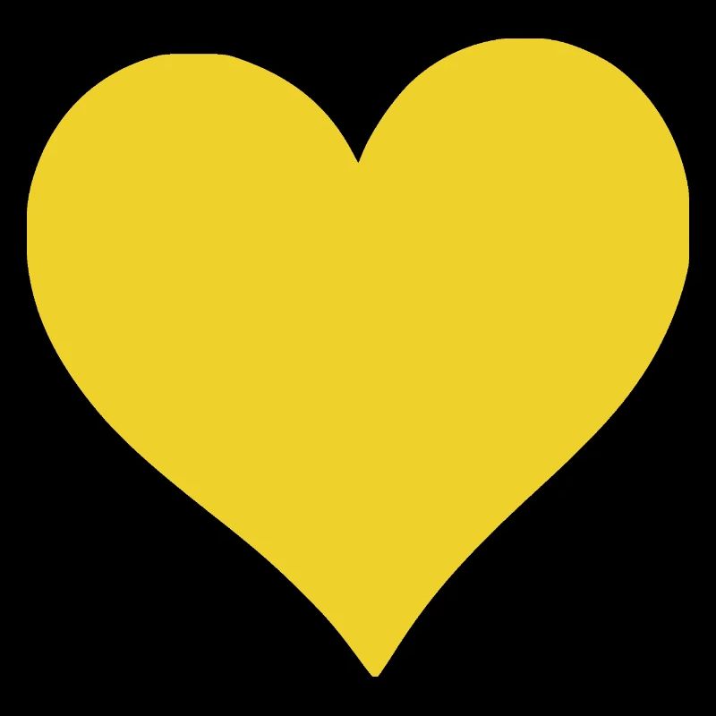Cœur jaune cadeau jaune
