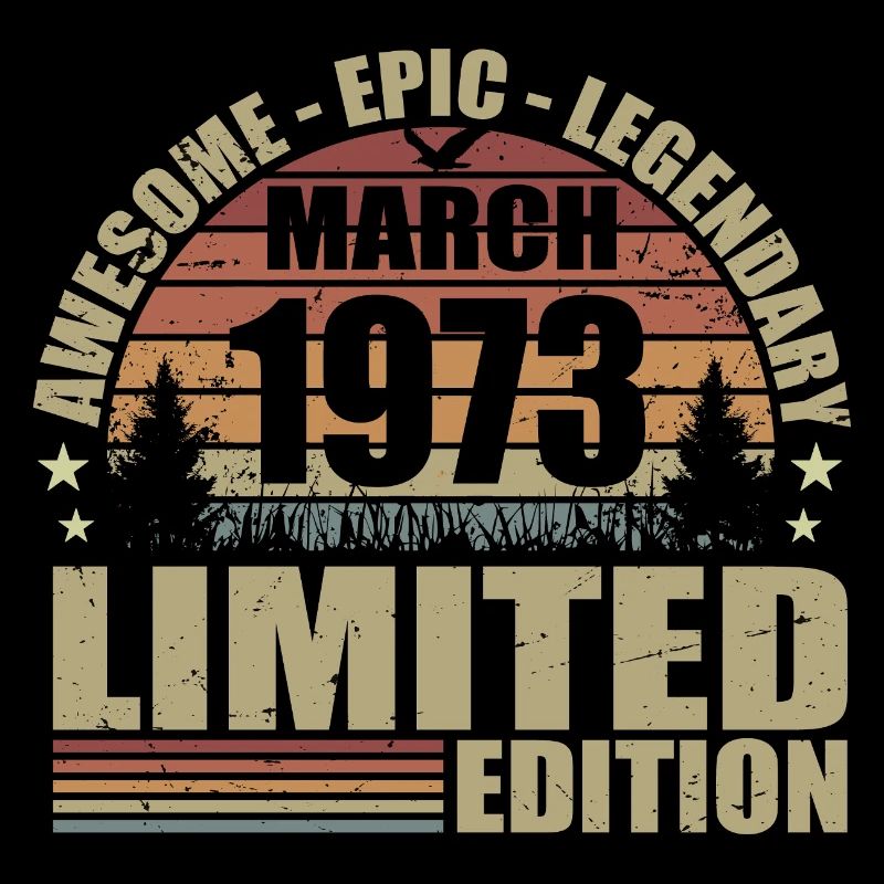 Millésime Mars 1973 Anniversaire - mars 1973